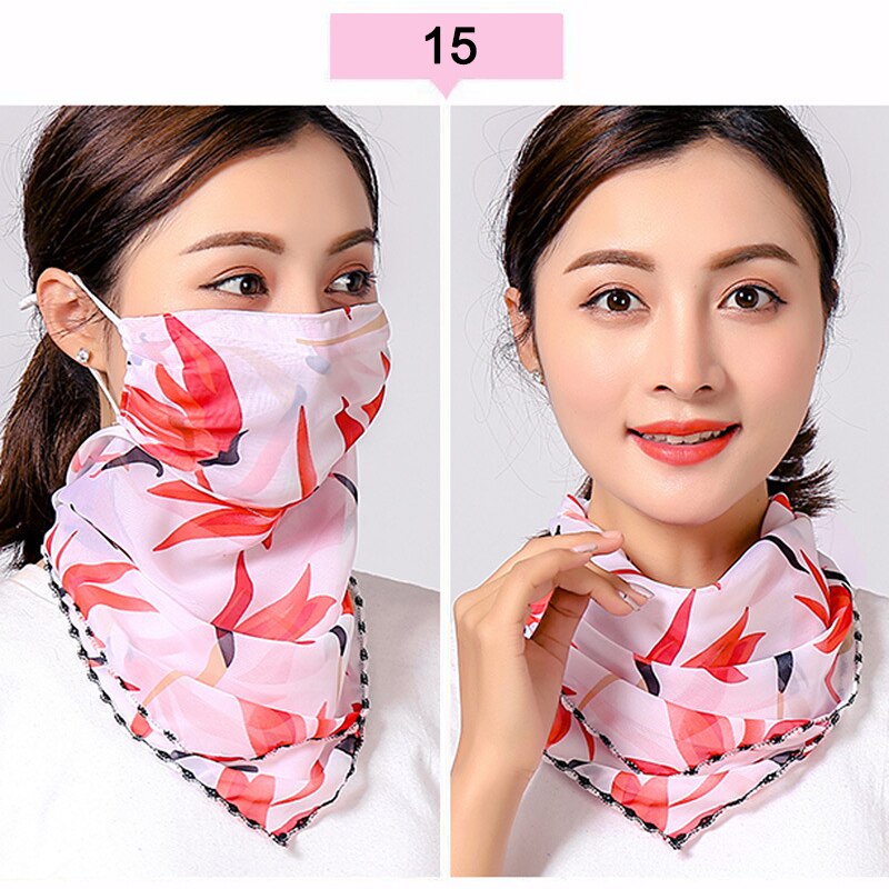 Écharpe Protection UV pour femmes | Couvre-visage, Protection UV respirant avec corde d'oreille ajustable pour femmes en plein air vj: 15