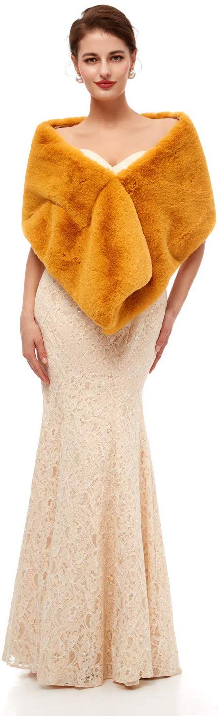 Bolero Jacket Avondjurk Sjaal Bridal Wraps Fur Cape Fur Sjaal Veer Robe Sheer Wit Bont Mantel Winter Witte Mantel jas: 1pj19137