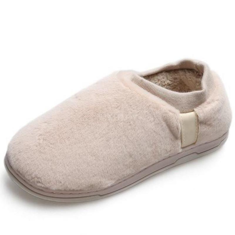 Parit söpöt lattiakengät unisex koti puuvilla lämpimät naisten talvisaappaat naisten naisten feminina botas zapatos de mujer: Beige / 36