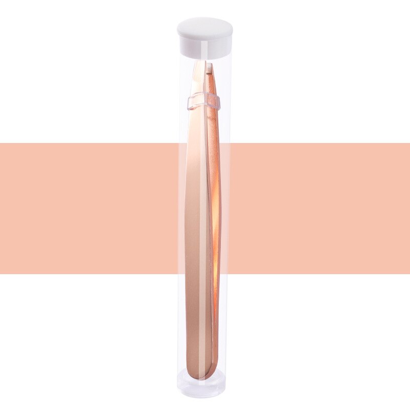 1PC Eyebrow Tweezers Eyelash Extension Sticker Volume Tweezers Bulk Accessories Stainless Steel Lash Tweezer Makeup Tools: With tube2