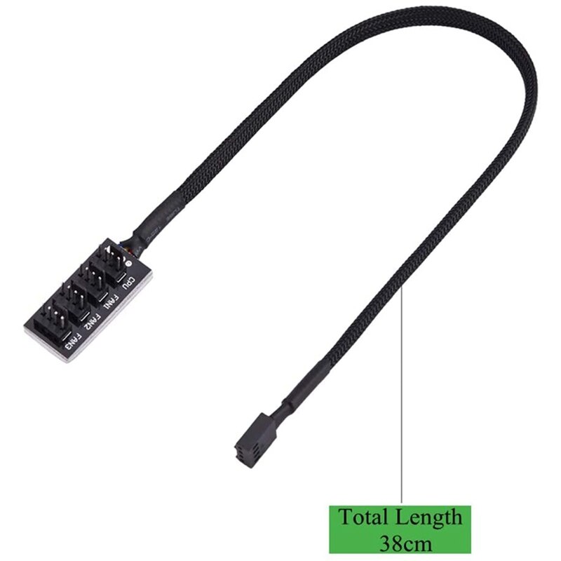 1 Pcs Pc Cpu Cooler Cooling Fan Heatsink & 1 Pcs Pwm Fan Hub Multiplexer Connector Kabel Adapter