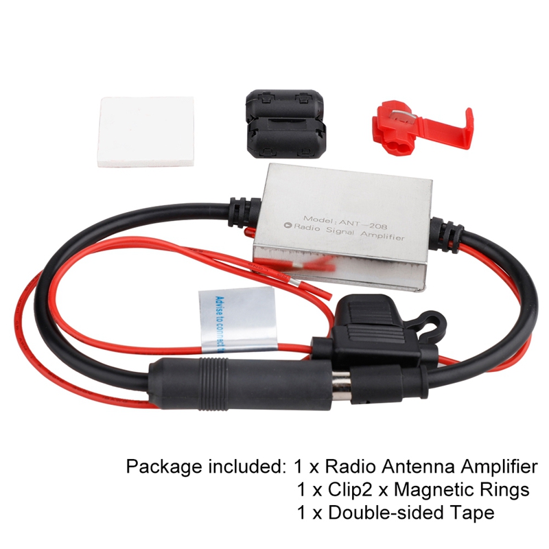 FM Signal verstärker Anti-Interferenz Metall Auto Antenne Radio Universal Auto FM Booster Amp Autoteile