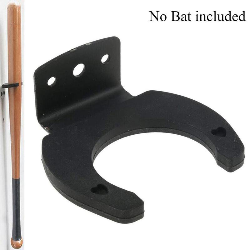 1 Set Black Baseball Bat Display Hanger Holder Wall Mounting Easy Rack Instal with Kit Stand Mount Q6C9