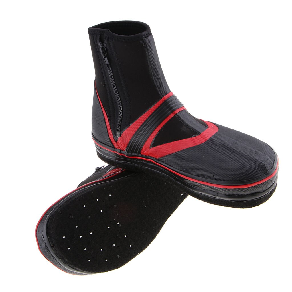 Neoprenowe buty wędkarskie buty antypoślizgowe gwoździe kolce suche buty wędkarskie pływanie kajakiem: czerwony XL