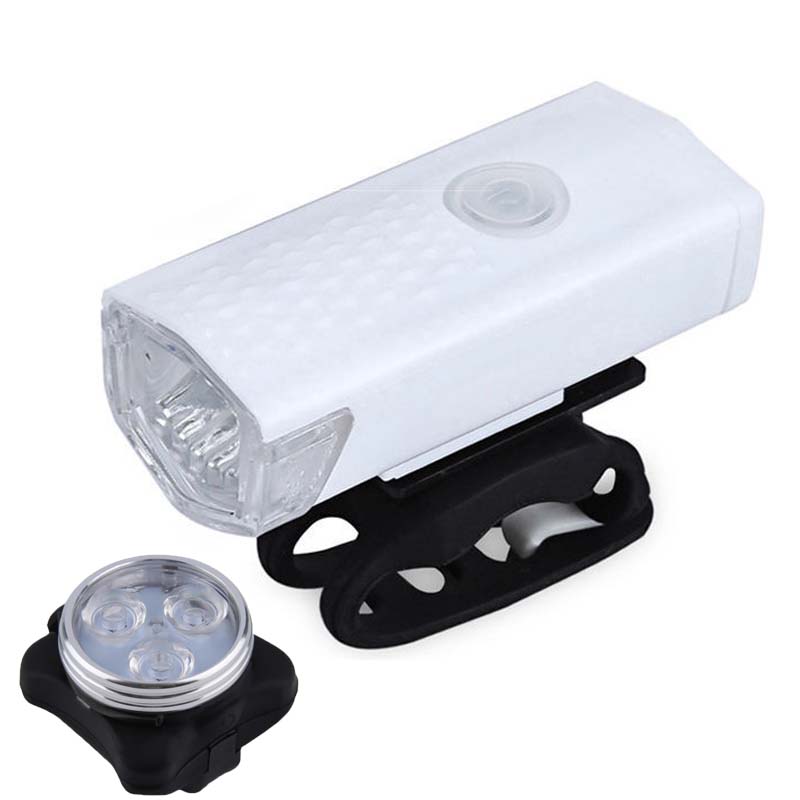 Bike LED Bicycle Light USB Rechargeable Set Mountain Cycle MTB Back Rear Flashlights Luces Bicicleta 3 Modes Bike Accessories: White A S White