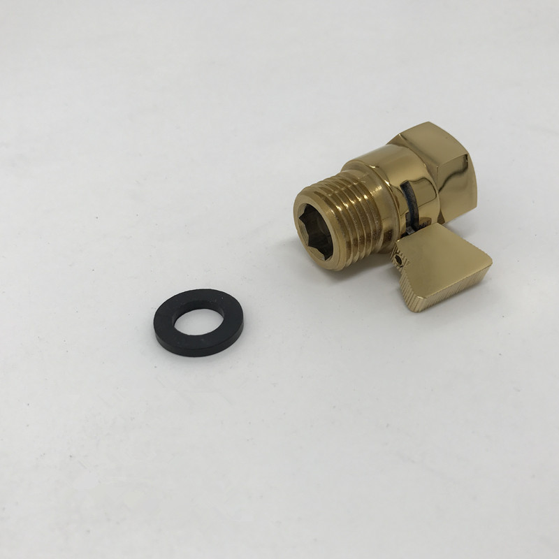 Bagnolux Gouden Douche Pressue Snelle Klep Messing Water Regelklep Uitschakeling Schakelaar Voor Bidet Spray Of Top Regendouche hand Hoofd