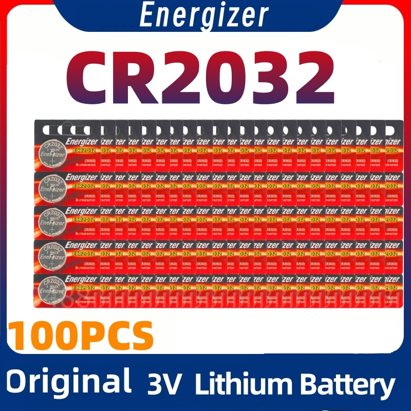 10-100 pezzi CR2032 3v Batteria 100% originale Cr 2032 DL2032 BR2032 5004LC Batteria a bottone 3v Batteria al litio 2032 per orologi giocattoli: WHITE