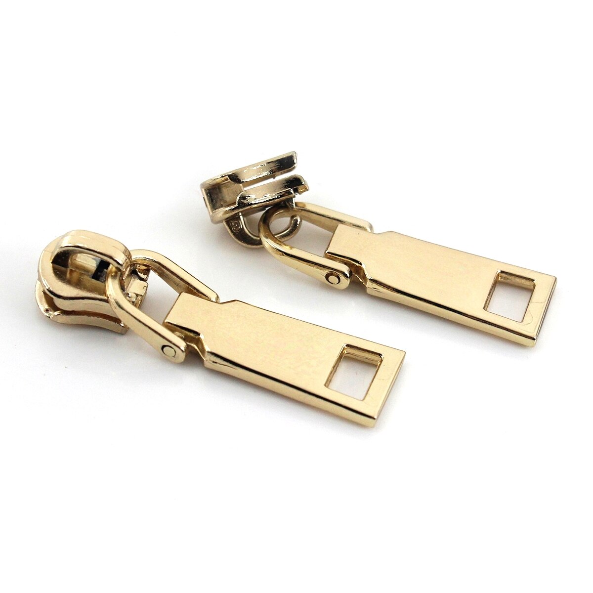 Deslizadores de cremallera para chaquetas y abrigos, Kit de reparación de cremalleras, accesorios de costura para bolsos, 7 colores, n. ° 5, 20 piezas: Lightgold