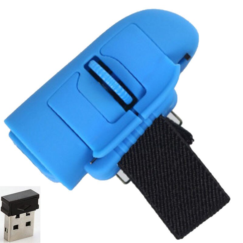 Mouse mini Finger Wireless Mouse for Laptop Computer Mice Mause Bluetooth Simple Portable: Blue wireless mouse