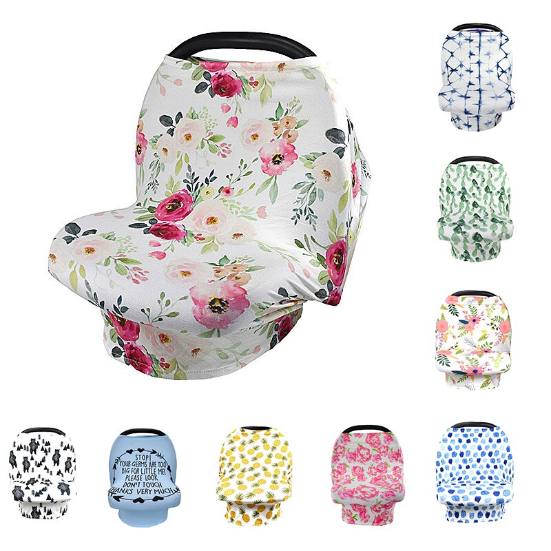 Nursing Cover Scarf Stripe Breastfeeding Cover Multi-Use Baby Stroller Cover Infant Car Seat Cover for Mum