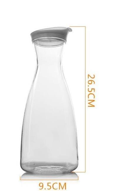 Pc plastic juice vandflaske kande drikkevare flasker med stor kapacitet gryde varmebestandig flaske husholdning: 1ml