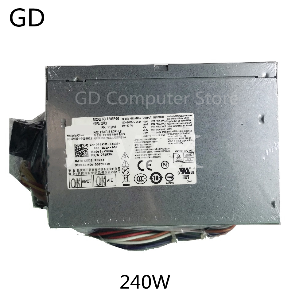 GD nowy oryginalny dla Dell OPX 380 740 MT zasilacz L305P-03 P192M NH493 N805F 100% testowane szybka wysyłka