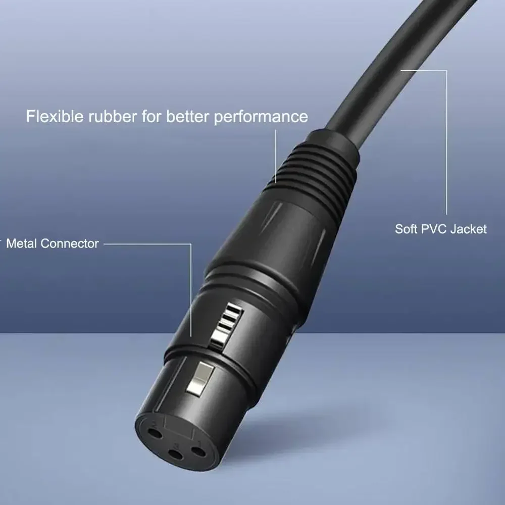 Cable de Audio XLR macho a hembra/macho M/F OFC blindado para mezclador de micrófono Femlae a hembra F/F 1m 1,8 m 3m 5m 10m 15m 20m