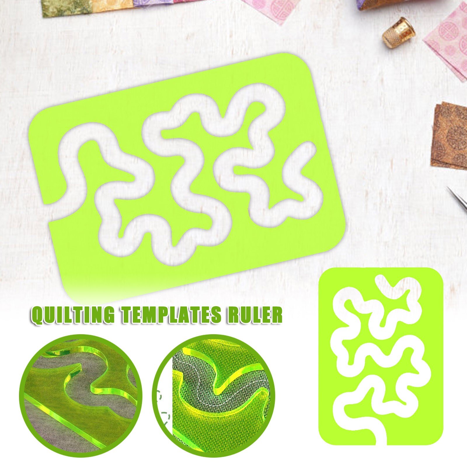 Quilting Templates Sewing Machine Domestic Free Motion Transparent Meander Quilting Template Patchwork Ruler Quilter's Ruler