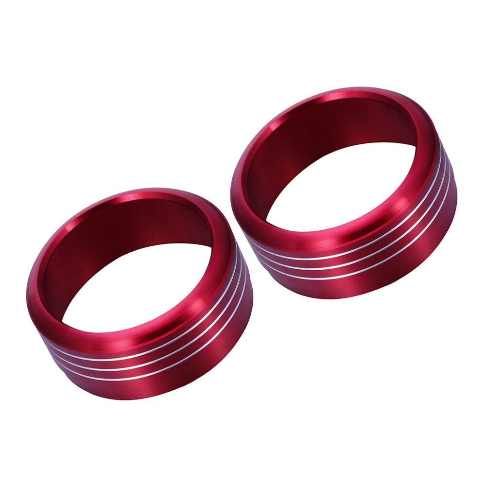 2Pcs Climate Control Knob Ring Covers For Impreza Forester Crosstrek (Silver)