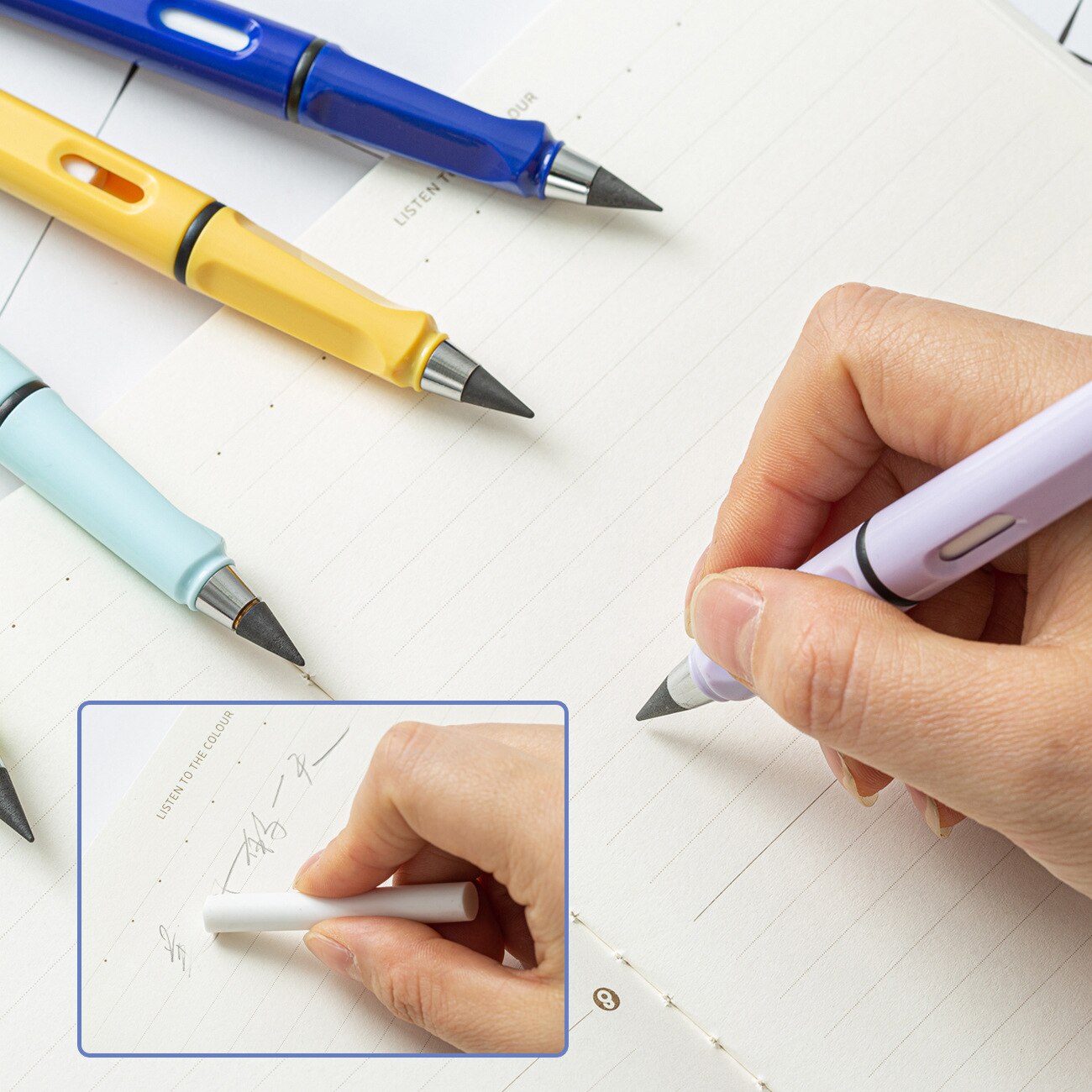Lápiz eterno de escritura ilimitada, nueva tecnología, lápices mágicos sin tinta para escribir bocetos de arte, herramienta de pintura, novedosos para niños
