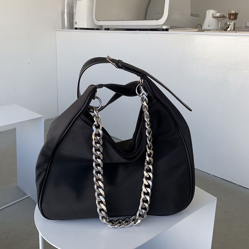 Aluminium väska kedja tjock kedja för väskor handväska kedja axel crossbody väska rem för cluth liten handväska handtag väska tillbehör