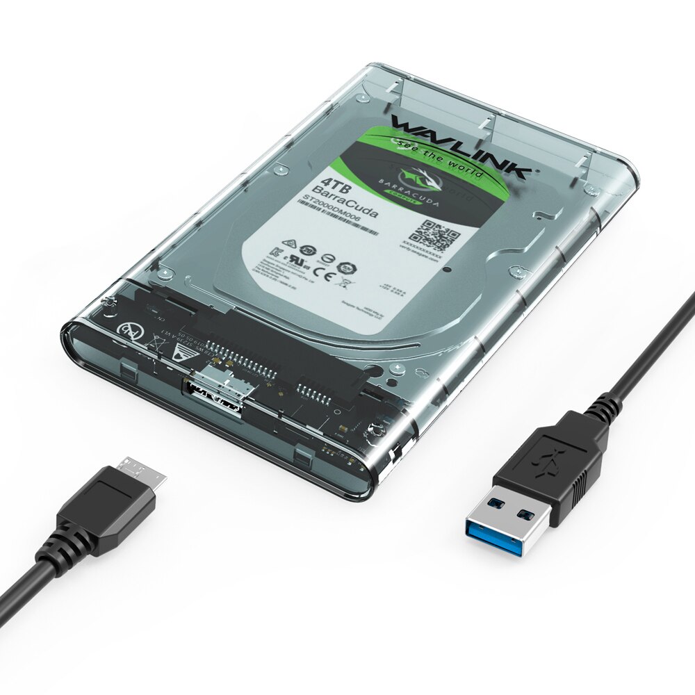 Wavlink 2.5 Inch Hdd Case Sata Naar Usb 3.0 Harde Schijf Behuizing Tool Gratis 5Gbps Uasp Protocol Externe Ssd box Voor 2.5 "Hdd Ssd