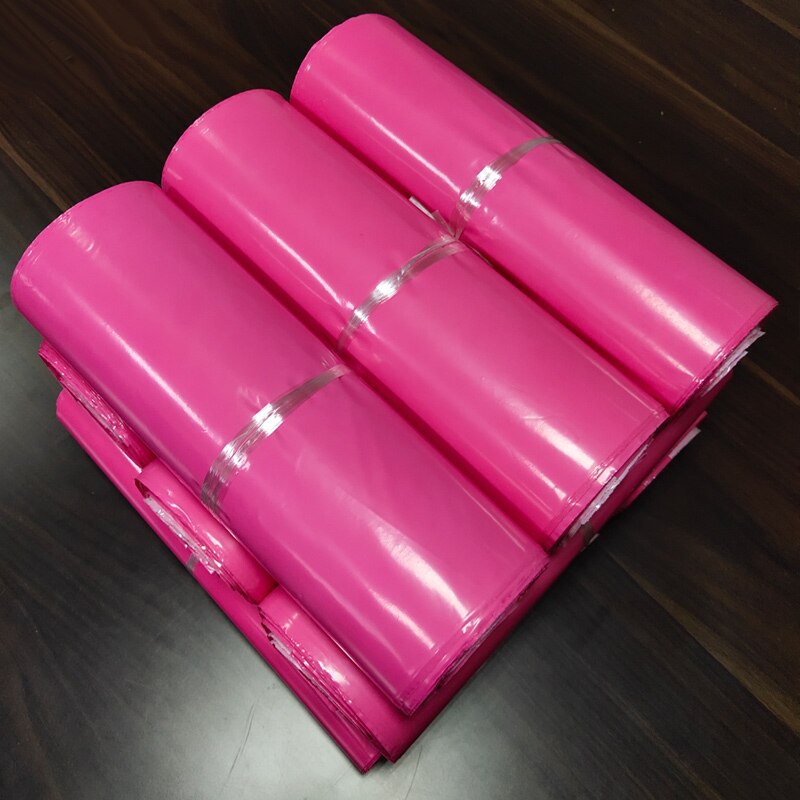(10 kpl/erä ) 40 x 60cm vaaleanpunainen pikakirjekuori iso paksu vedenpitävä vaatepakkauspussi logistiikka kuriirikassi