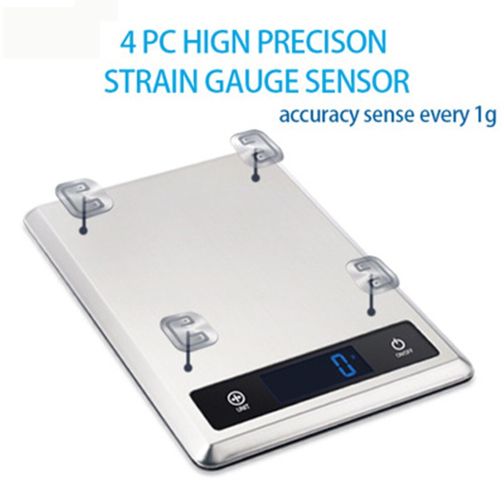 Bluetooth Smart Kitchen Electronic Scale Waterproof Gram Scale Stainless Steel Baking Scale Nutrition Scale Food Weighing 5KG/1g