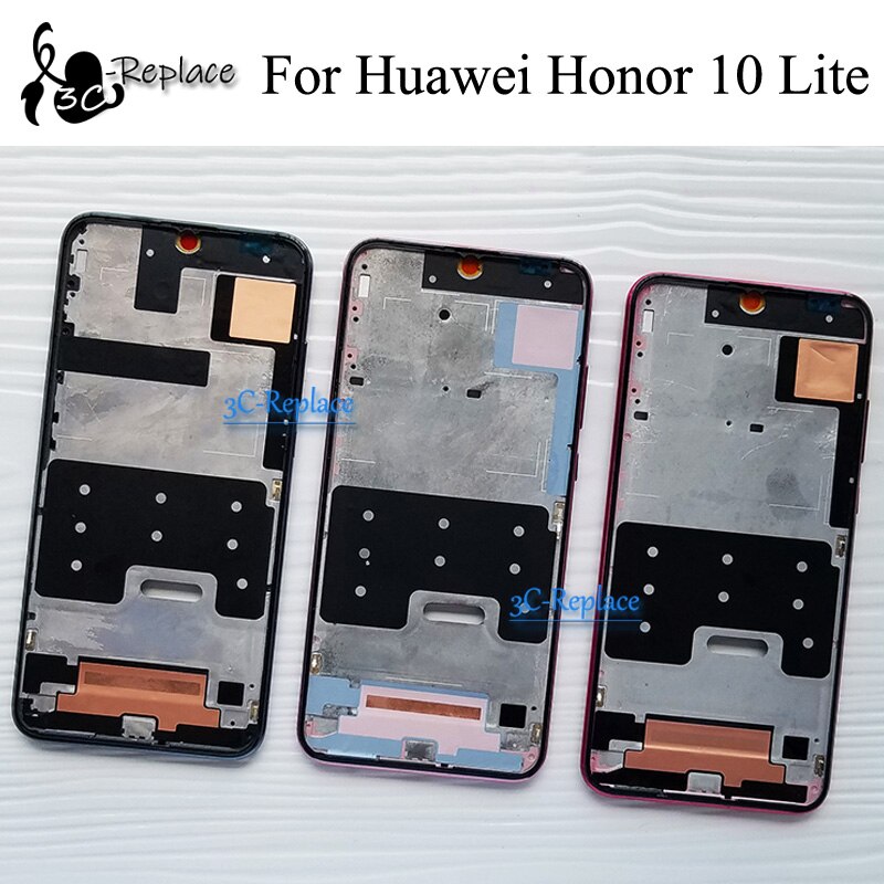 per Huawei Honor 10 lite/per Huawei honor 10 Gioventù Anteriore alloggi Telaio Piatto Schermo LCD Lunetta Piastra Frontale con cornice telaio anteriore