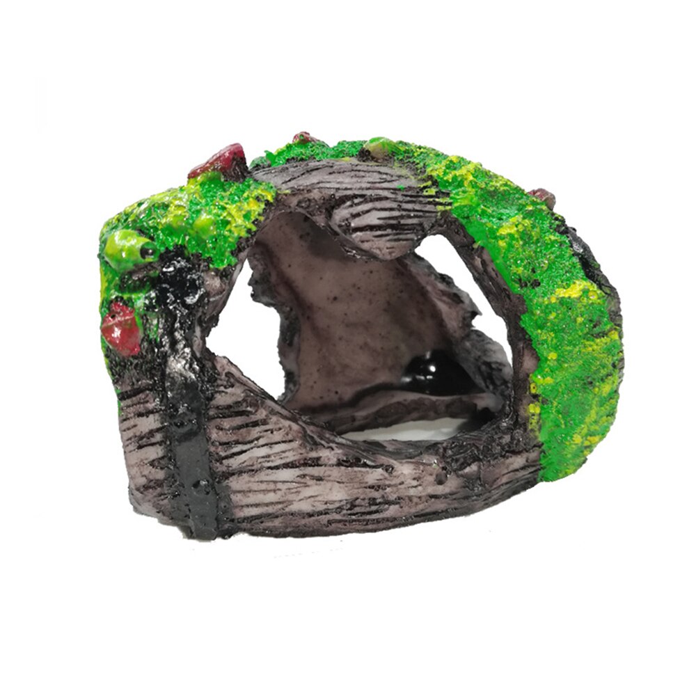 Hars aquarium ornamenten decoraties kunstmatige vat grot landschapsarchitectuur accessoires voor aquarium aquarium decoratie achtergrond: Zwart