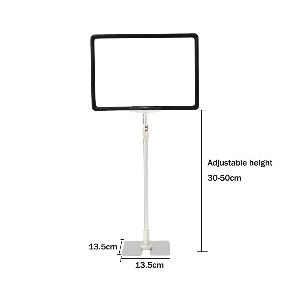 Stainless Steel Pop Advertising Poster Display Stand Rack A4 Frame Price Tag Sign Label Promotions Card Showing Holder