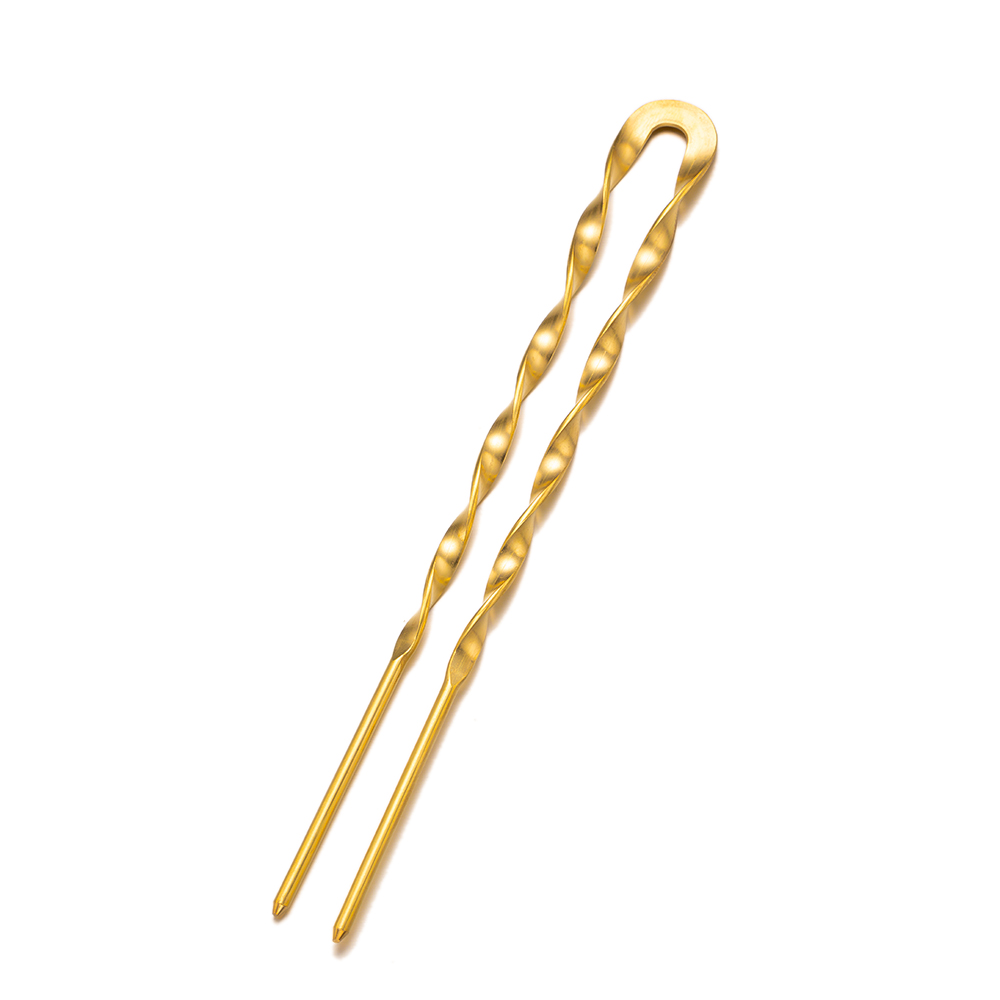 Pinzas para el pelo en forma de U de Metal Vintage para mujer, horquillas para el pelo, palos para el pelo, tocado de estilo para novia, , accesorios decorativos, 1 pieza: YELLOW