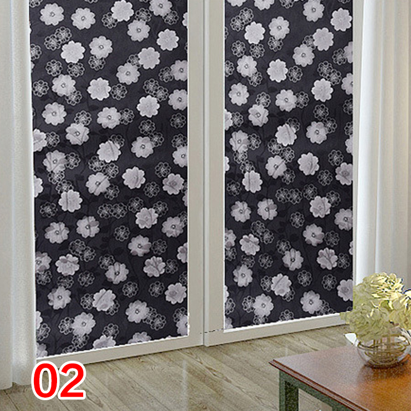 Czarna nieprzezroczysta naklejka zaciemniająca okno cieniowanie szklana folia przeciwsłoneczna folia izolacyjna prywatna anty-podglądająca samoprzylepna naklejka: 02