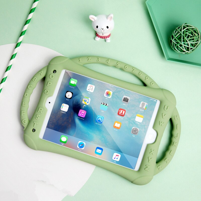 iPad 10.2 Case - 7th Gen - Shockproof EVA Silicone Kids Stand Cover with Stylus Pen: Green