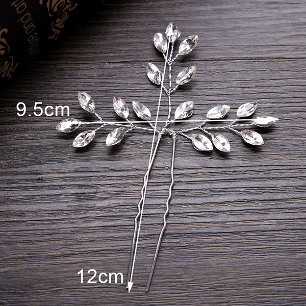 Wedding Crystal Pearl Hair pins For Silver Color Bridal Hair Accessories Women Hair Clips Many Wedding Hair Jewelry: UZ042