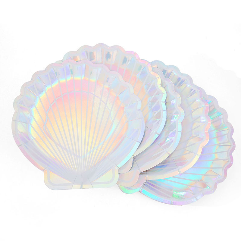 Zeemeermin Feestartikelen Zeemeermin Servies Set Shell Papieren Bord Cup Servet Kleine Zeemeermin Verjaardagsfeestje Decoratie Babyshower