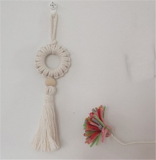 Macrame Wall Hanging Tapestry Handmade Cotton Woven Nordic Backdrop Boho Kids Room Home Decoration Wedding Photo Props: s