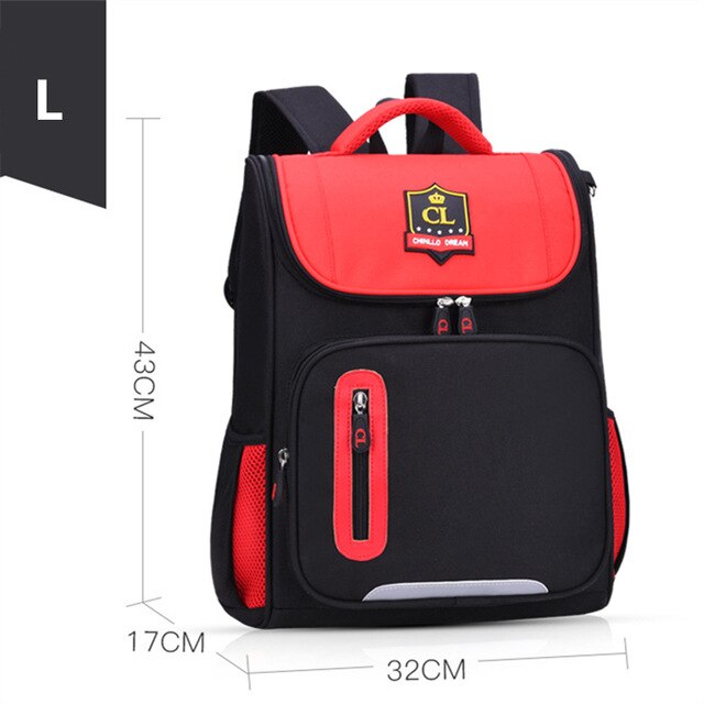 3 sacs à dos scolaires orthopédiques de taille pour le jardin d'enfants et les classes 1-6 enfants sacs d'école sac à dos pour fille garçons enfants cartable: L black