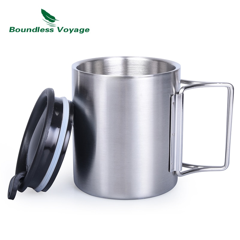 Sconfinato viaggio 220 Ml-300 Ml in Acciaio Inox Tazza di Acqua Doppio Strato Tazza Esterna di picnic Portatile Tazza di Caffè BV1008 /BV1009
