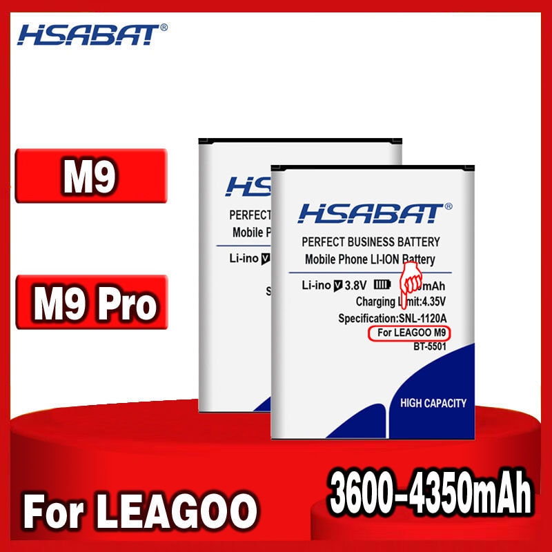 Hsabat 3600 Mah ~ 4350 Mah BT-5705 Batterij Voor Leagoo M9 Pro 3600 Mah BT-5501 Voor Leagoo M9 5.5 Inch MTK6580A