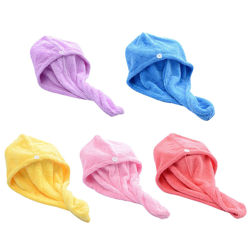 Hårhåndklæde magisk mikrofiber hårtørrer hurtigttørrende tørretumbler hoved tør hat indpakket svømmebassin håndklæde badevikle hat quick cap turban 2