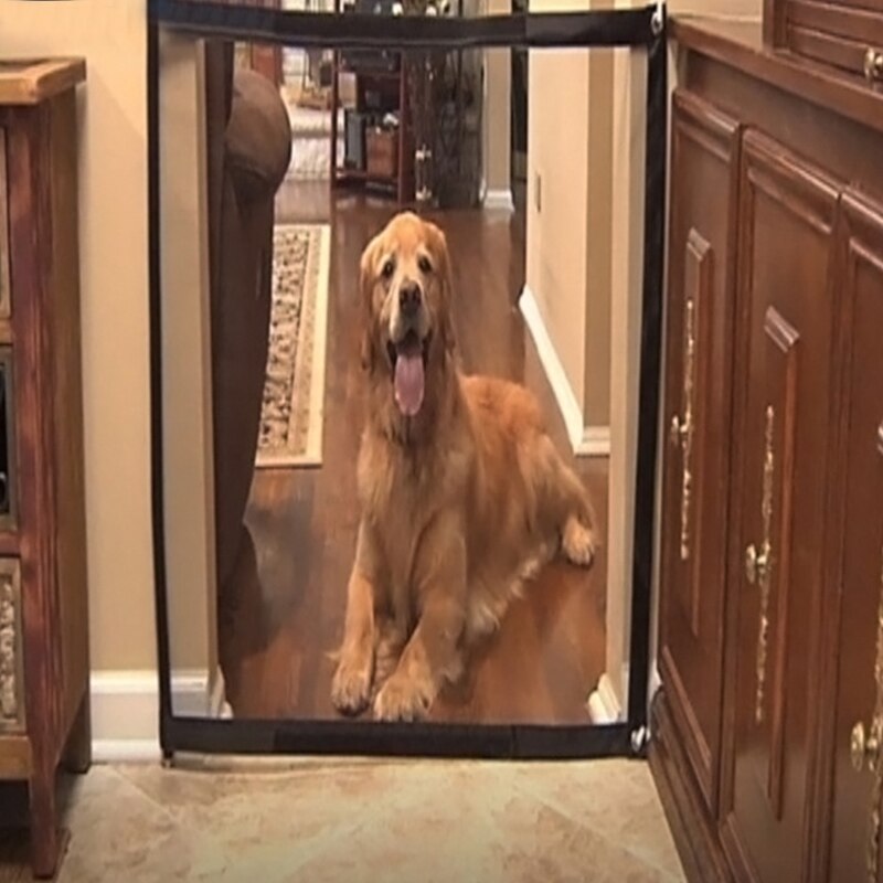 Dog enclosure Dog Gate Ingenious Mesh Dog Fence For Indoor and Outdoor Safe Pet Dog gate Safety Enclosure Pet supplies
