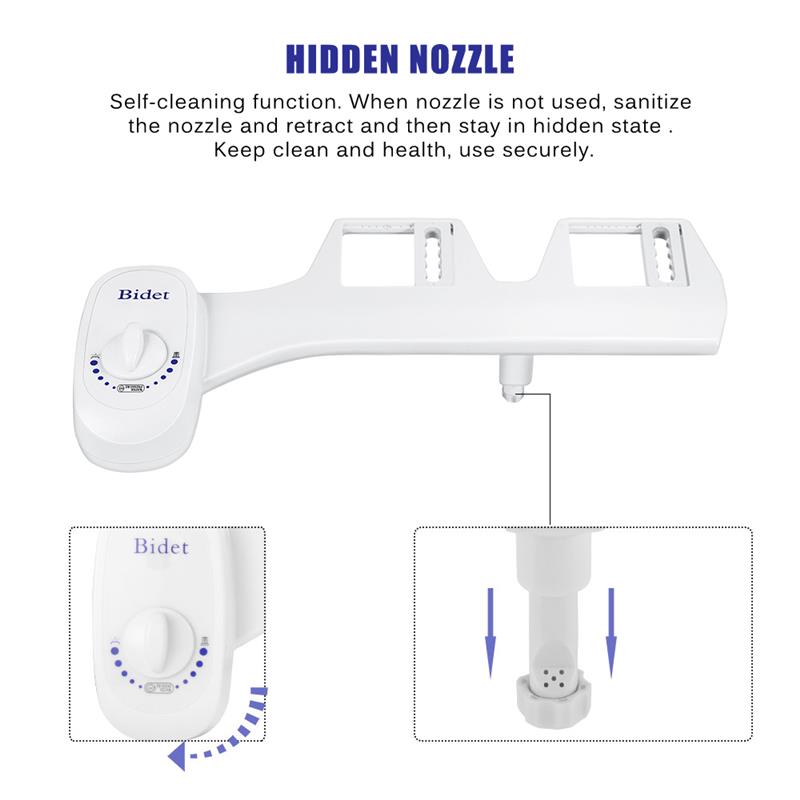 Niet-elektrische Bidet Attachment Bidet Seat Zelfreinigende Nozzle Verse Water Bidet Sproeier Automatische Wassen Bidet Accessoire