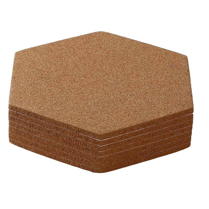 7pcs/pack Photo Frame Soft Cork Board Decoration DIY Pictures Home Decoration For Photo Soft Board Hexagonal