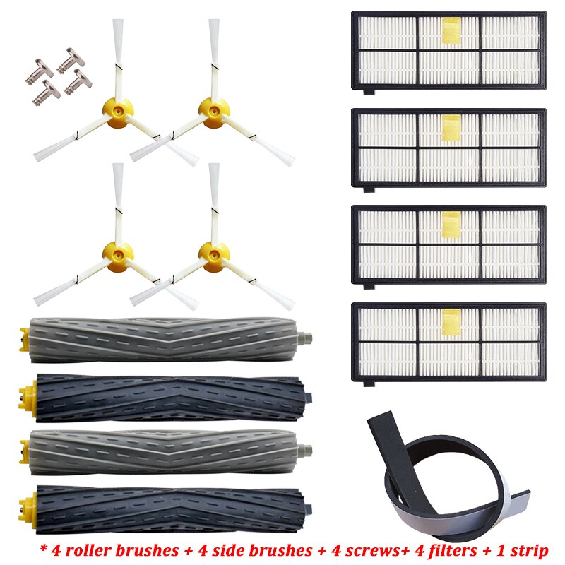 Filter Brush for iRobot Roomba 990 980 960 900 896 890 886 880 880 871 870 865 866 865 860 800 Series Accessories Wheel Kit: HXL2116