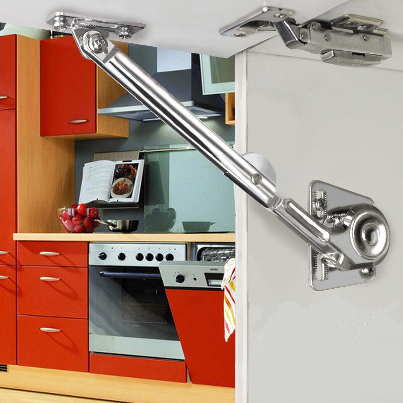 1 Pcs Sales Kitchen cupboard hidden door hinges, door support bar for lift hydraulic Rod Furniture Hardware