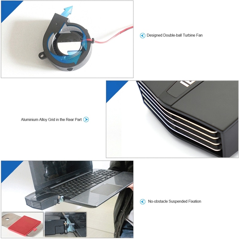 Iets Gt202 Computer Laptop Koeler Laptop Cooling Pad Laptop Cooler Notebook Temperatuur Display Rapid Heatsink