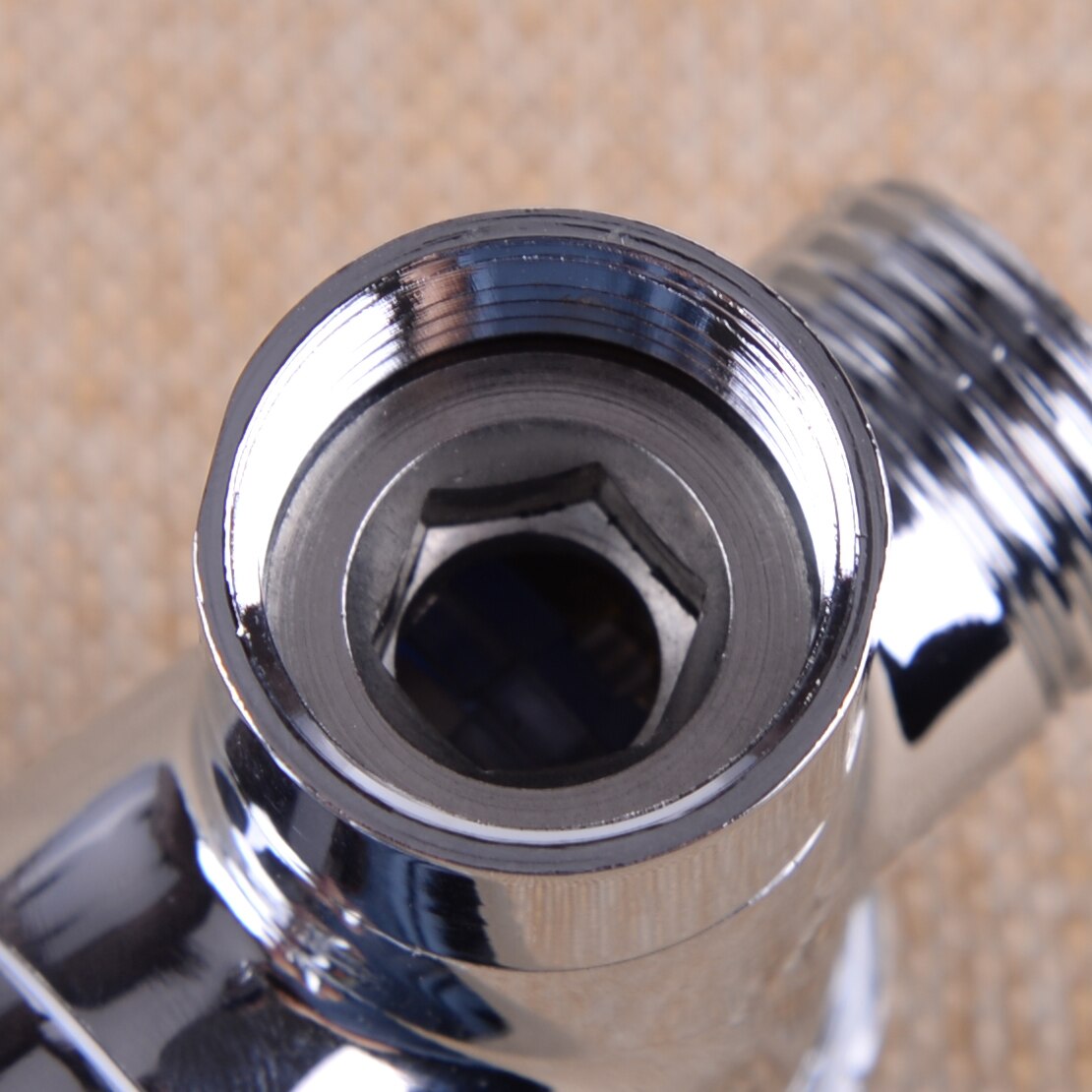 Chrome Handheld Shower Head Bath Tap Switch Outlet 3 way Diverter T Valve Brass Ergonomic