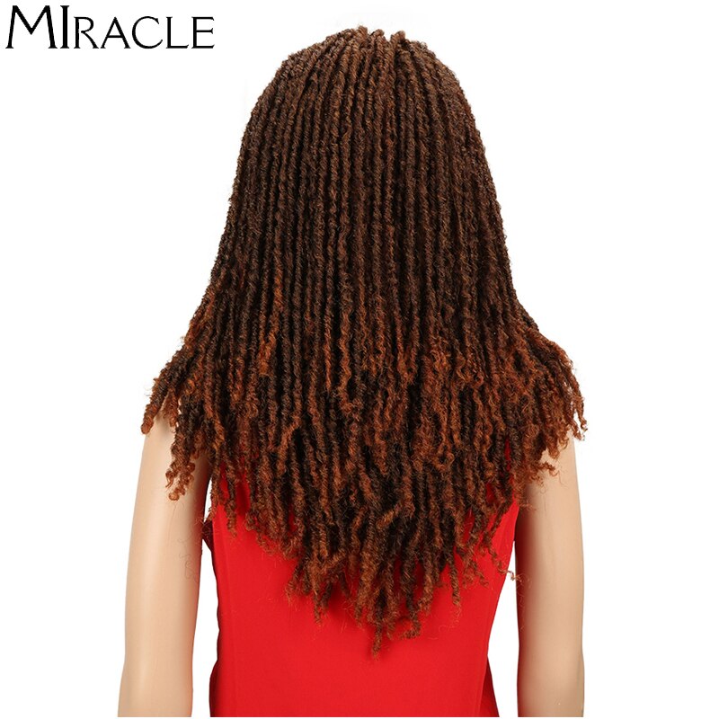 Afro virkade flätor peruk flätor peruk syntetiska peruker för svarta kvinnor virkade flätor twist jumbo dread faux locs frisyr mirakel