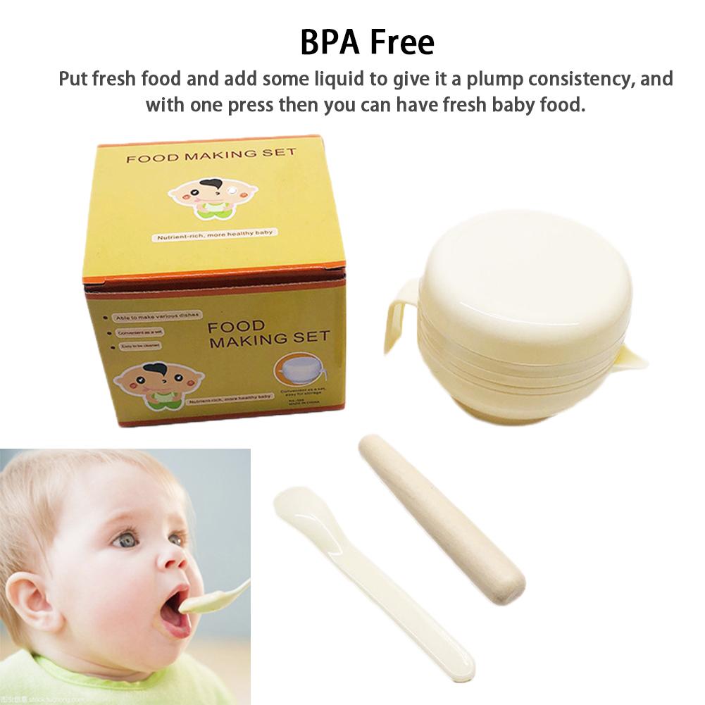 Safe Food Grade PP Making Set Multifunctional Grinding Cooking Masher For Baby