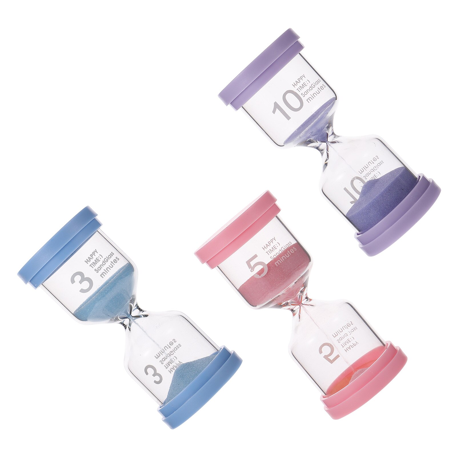 3 Pcs Decorative Beautiful Exquisite Hourglasses Desktop Decorations Timers Practical Novel Unique Sand Clock
