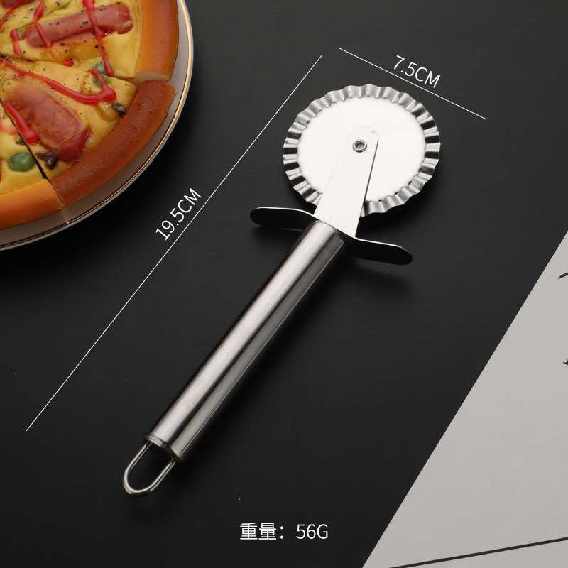 Double Roll Pizza Stainless Steel Knife Pasta Cutter Pasta Pasta Round Lace Pizza Wheel Kitchen Tools Kitchen Accessories: C