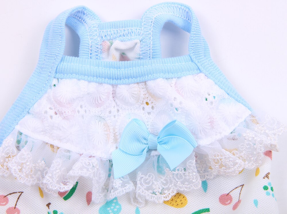 Hund Katze Kleid Weste Sommer Kleidung Obst Druck Haustier Welpen Frühling/Sommer Kleid 5 Größen