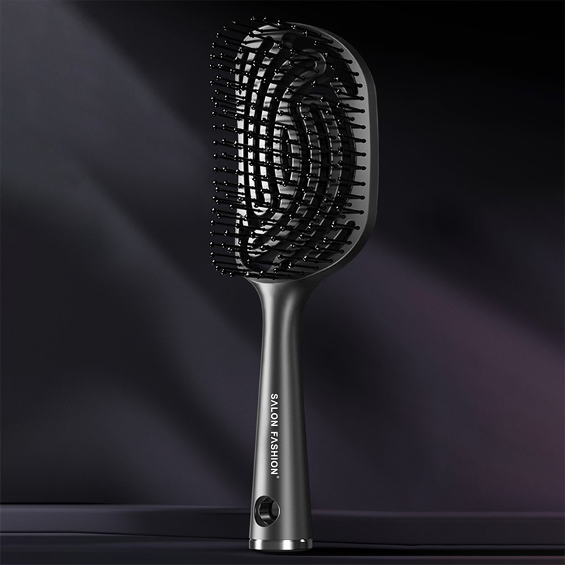 Peigne de Massage du cuir chevelu, brosse à cheveux antistatique, humide, sec, bouclé, démêlant, en Nylon, outils de coiffure pour Salon de coiffure pour femmes et hommes: green